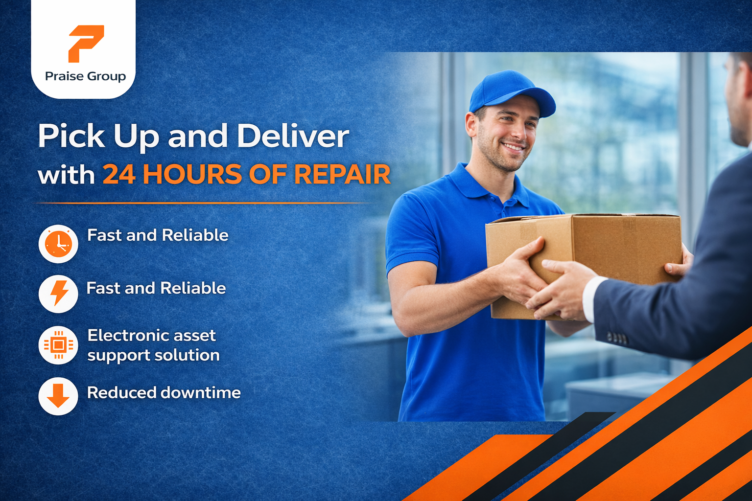 Pick Up and Deliver with 24-Hour Repair