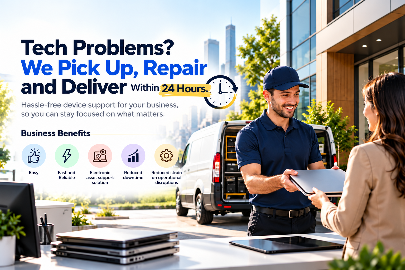Tech Problems? We Pick Up, Repair and Deliver With...